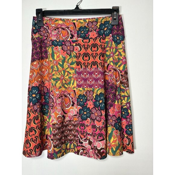 SALAAM Floral Multicolored Patchwork Skirt Casual Size Med. - Picture 1 of 9